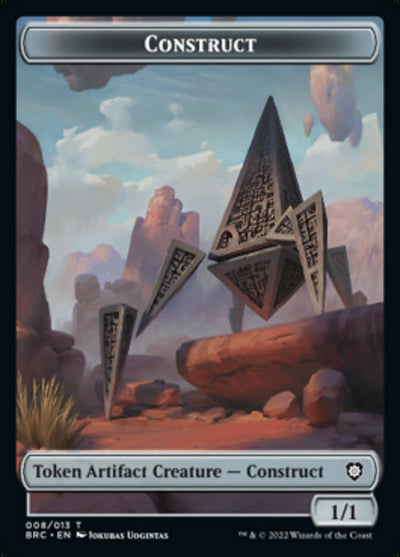 Construct (008) // Phyrexian Myr Double-Sided Token [The Brothers' War Commander Tokens] 