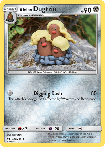 Alolan Dugtrio (123/214) [Sun &amp; Moon: Lost Thunder] 