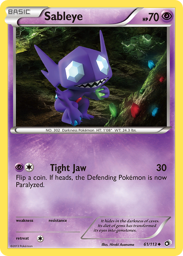 Sableye (61/113) [Black &amp; White: Legendary Treasures] 