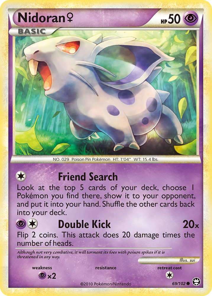 Nidoran (69/102) (Female) [HeartGold &amp; SoulSilver: Triumphant] 