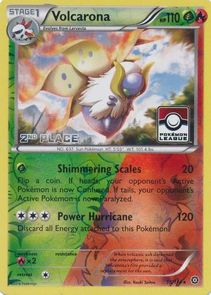 Volcarona (15/114) (League Promo 2nd Place) [XY: Steam Siege] 