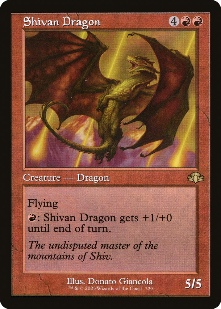 Shivan Dragon (Retro) [Dominaria Remastered] 