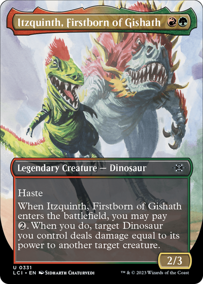Itzquinth, Firstborn of Gishath (Borderless) [The Lost Caverns of Ixalan] 