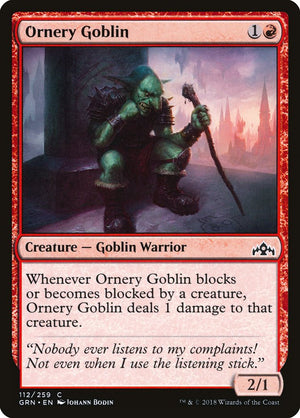 Ornery Goblin [Guilds of Ravnica] 