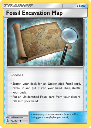Fossil Excavation Map (107/131) [Sun &amp; Moon: Forbidden Light] 