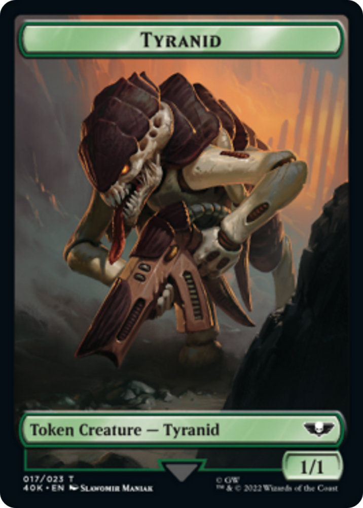 Tyranid (17) // Tyranid Warrior Double-Sided Token [Warhammer 40,000 Tokens] 