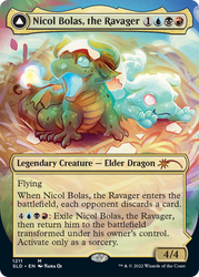 Nicol Bolas, the Ravager // Nicol Bolas, the Arisen (Display Commander) (Borderless) [Secret Lair: From Cute to Brute] 