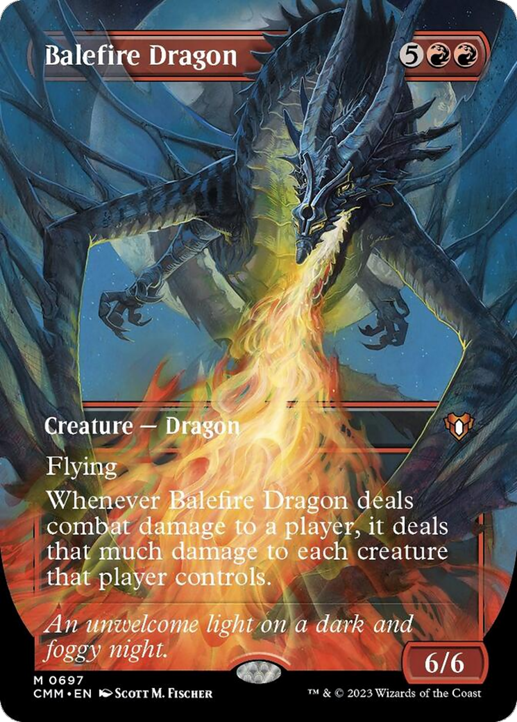 Balefire Dragon (Borderless Alternate Art) [Commander Masters] 