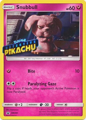 Snubbull Detective (SM200) (Pikachu Stamped) [Sun &amp; Moon: Black Star Promos] 