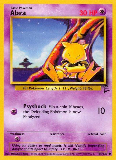 Abra (65/130) [Base Set 2] 