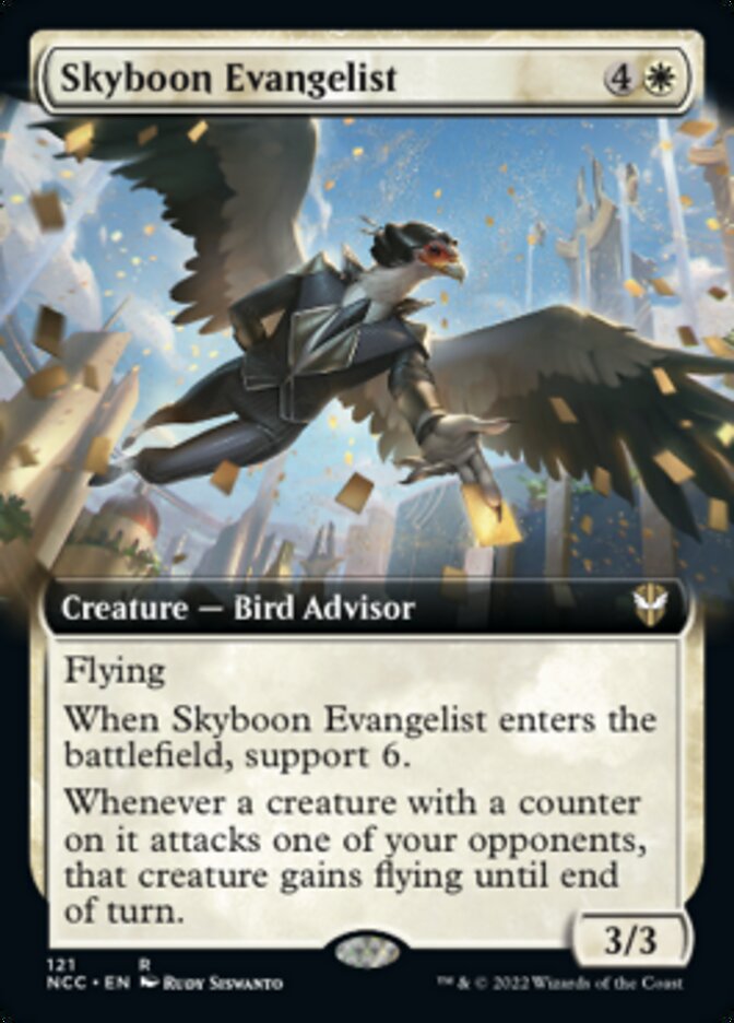 Skyboon Evangelist (Extended Art) [Streets of New Capenna Commander] 