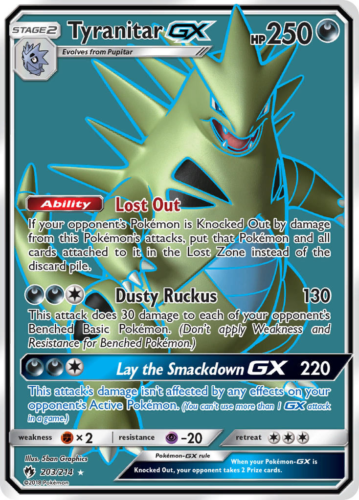 Tyranitar GX (203/214) [Sun & Moon: Lost Thunder] 