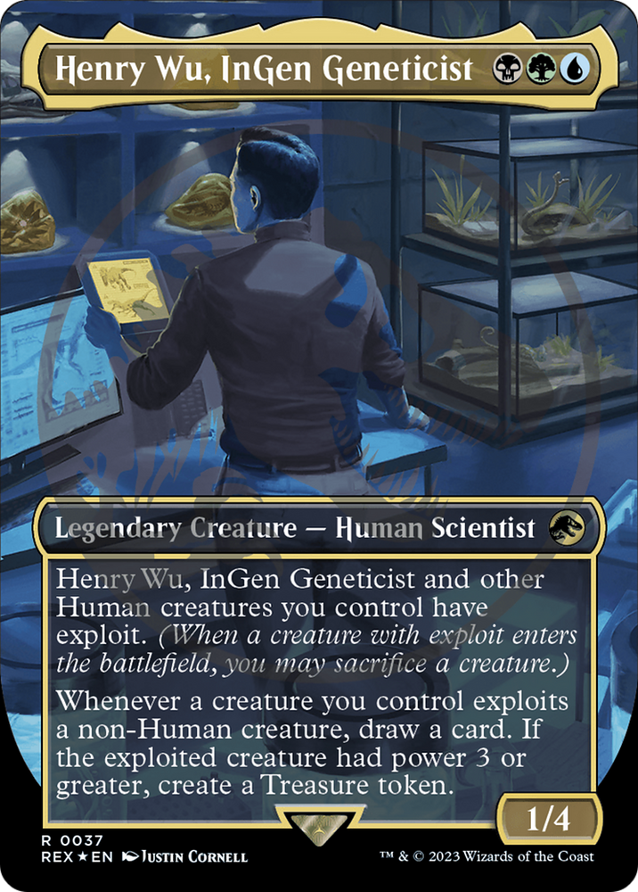 Henry Wu, InGen Geneticist (Emblem) (Borderless) [Jurassic World Collection Tokens] 