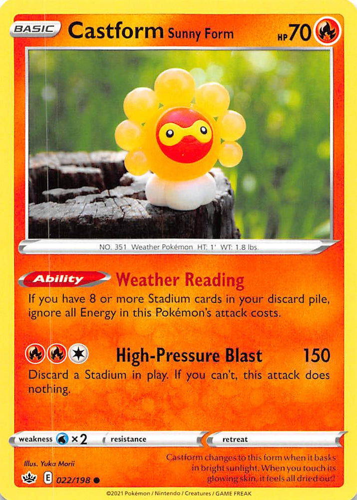 Castform Sunny Form (022/198) [Sword & Shield: Chilling Reign]