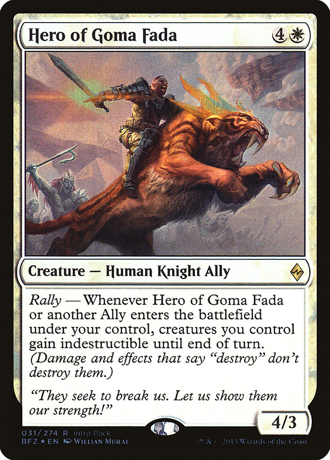 Hero of Goma Fada (Intro Pack) [Battle for Zendikar Promos]