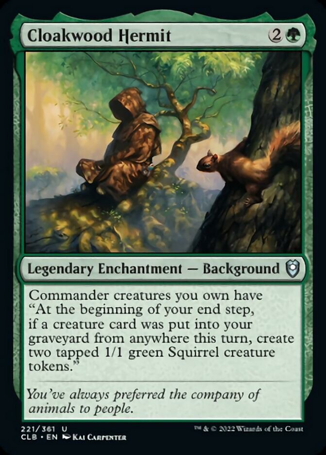 Cloakwood Hermit [Commander Legends: Battle for Baldur's Gate] 
