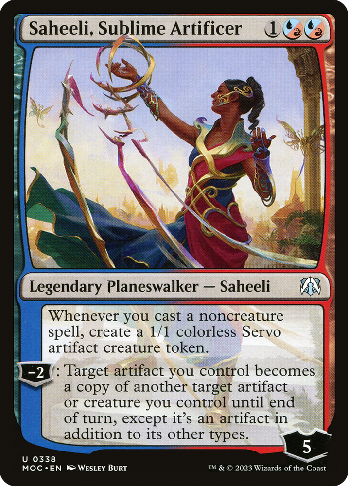 Saheeli, Sublime Artificer [March of the Machine Commander] 