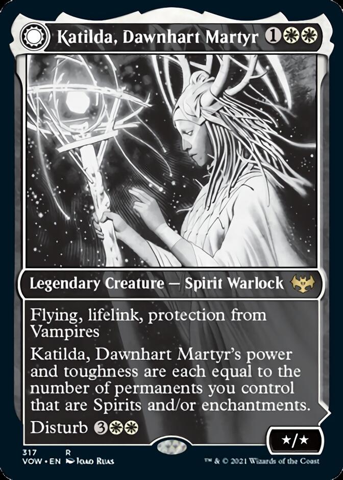 Katilda, Dawnhart Martyr // Katilda's Rising Dawn (Showcase Eternal Night) [Innistrad: Crimson Vow] 