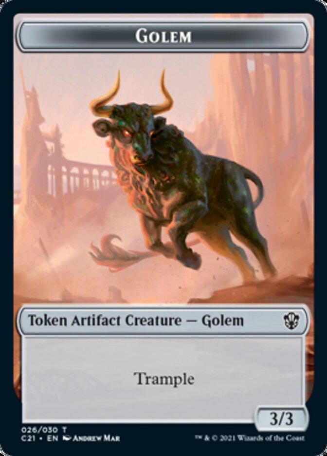 Golem (026) // Thopter Double-Sided Token [Order 2021 Tokens] 