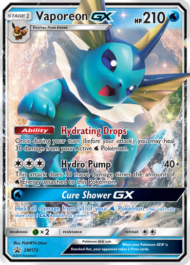 Vaporeon GX (SM172) [Sun &amp; Moon: Black Star Promos] 