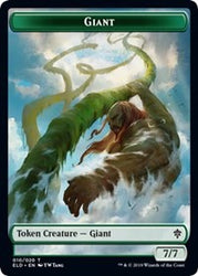 Giant // Food (16) Double-Sided Token [Throne of Eldraine Tokens] 