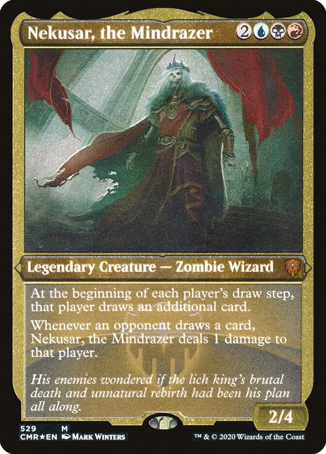 Nekusar, the Mindrazer (Etched) [Commander Legends] 