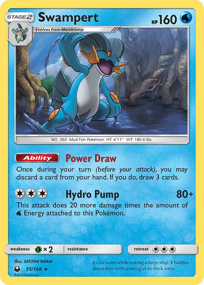 Swampert (35/168) (Theme Deck Exclusive) [Sun &amp; Moon: Celestial Storm] 