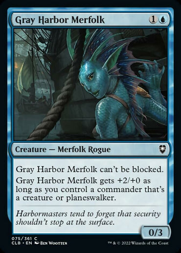 Gray Harbor Merfolk [Commander Legends: Battle for Baldur's Gate] 