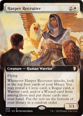 Harper Recruiter (Extended Art) [Commander Legends: Battle for Baldur's Gate] 