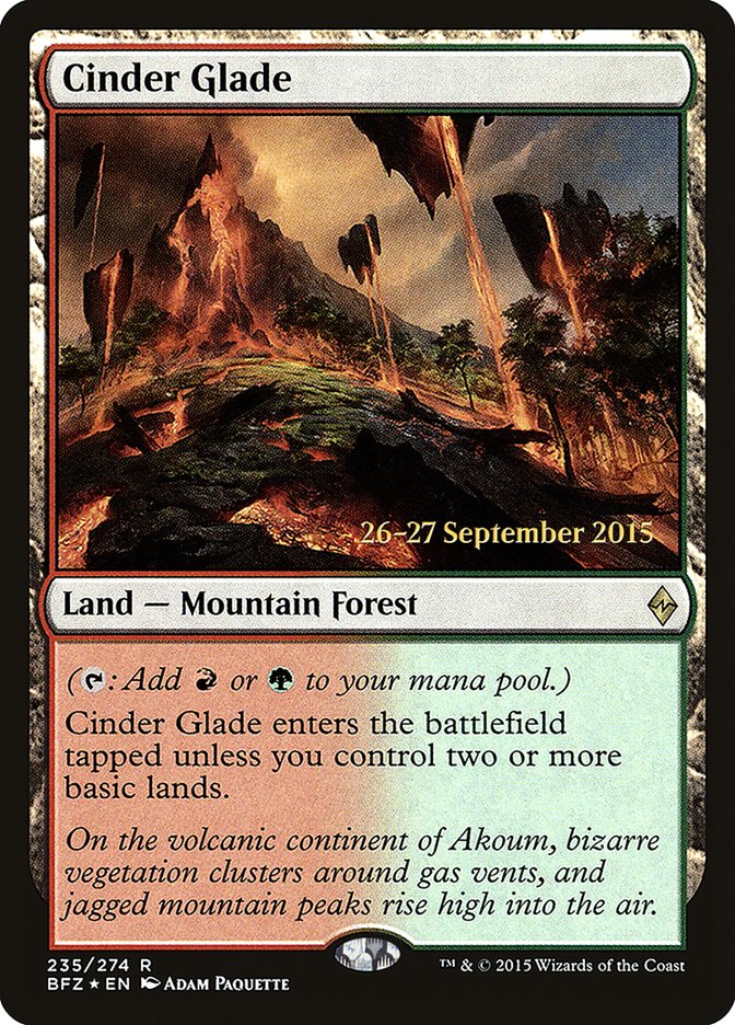 Cinder Glade [Battle for Zendikar Prerelease Promos] 