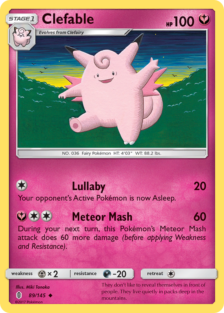 Clefable (89/145) [Sun &amp; Moon: Guardians Rising] 