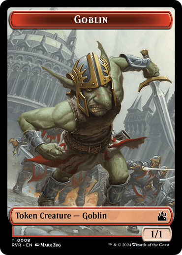 Goblin (0008) // Angel (0002) Double-Sided Token [Ravnica Remastered Tokens]