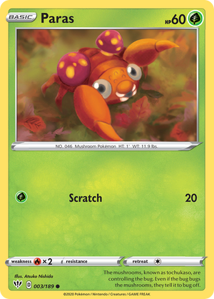 Paras (003/189) [Sword &amp; Shield: Darkness Ablaze] 