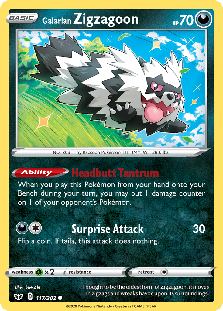 Galarian Zigzagoon (117/202) [Sword & Shield: Base Set] 