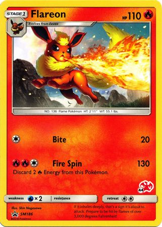 Flareon (SM186) (Charizard Stamp #44) [Battle Academy 2020] 