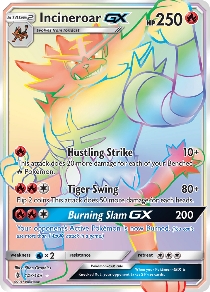 Incineroar GX (147/145) [Sun &amp; Moon: Guardians Rising] 