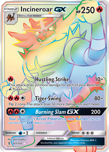 Incineroar GX (147/145) [Sun &amp; Moon: Guardians Rising] 