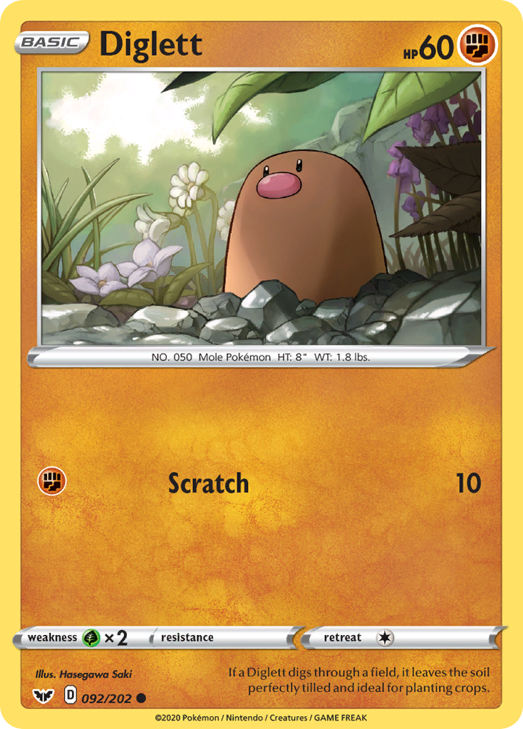 Diglett (092/202) [Sword & Shield: Base Set] 