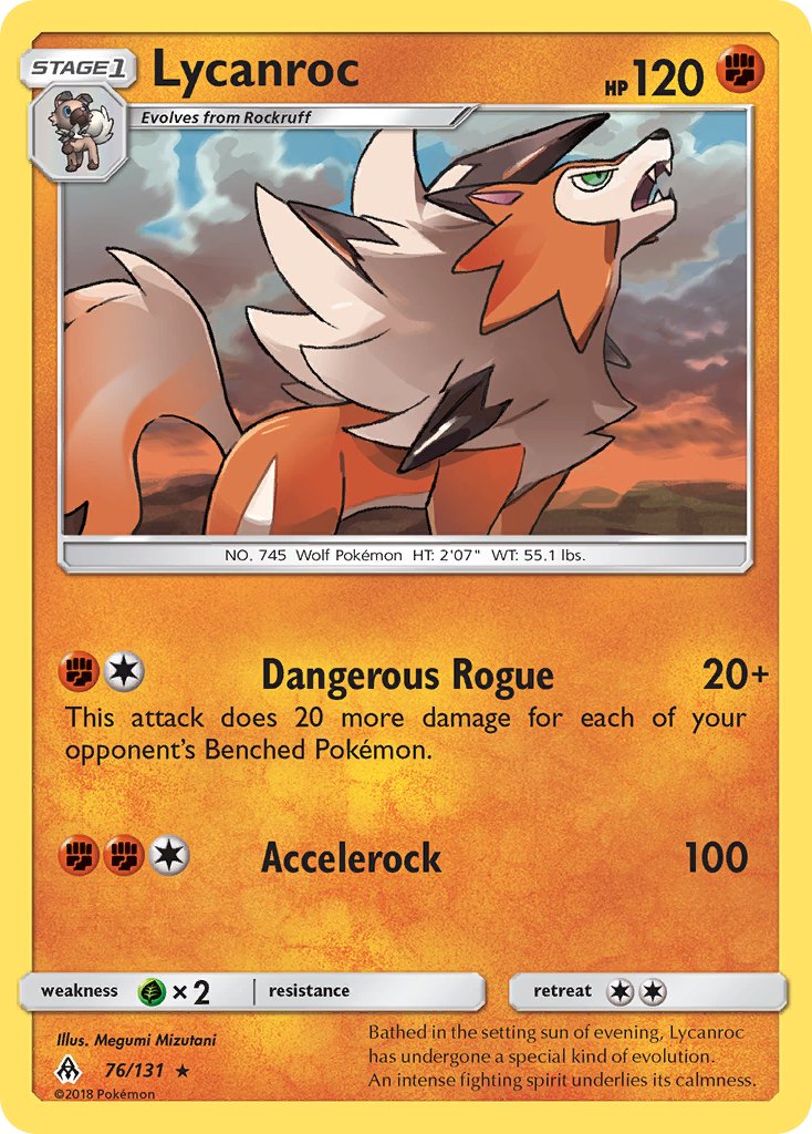 Lycanroc (76/133) (Theme Deck Exclusive) [Sun & Moon: Forbidden Light] 