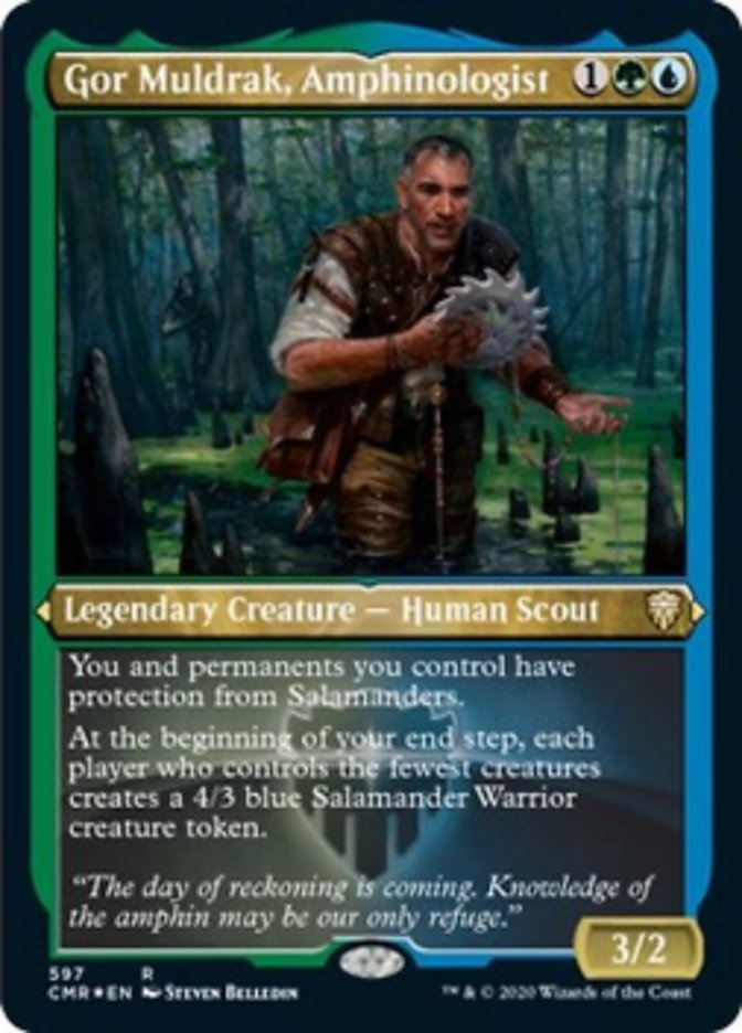 Gor Muldrak, Amphinologist (Etched) [Commander Legends] 