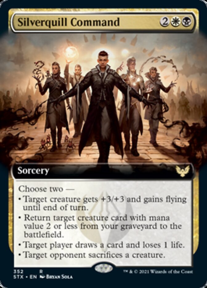 Silverquill Command (Extended Art) [Strixhaven: School of Mages] 