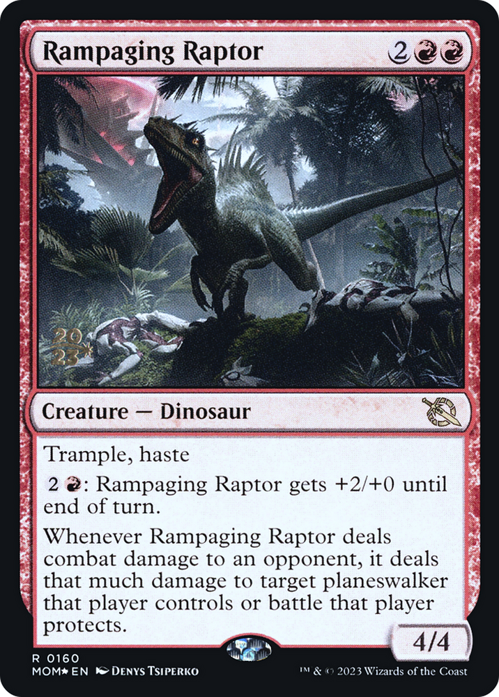 Rampaging Raptor [March of the Machine Prerelease Promos] 