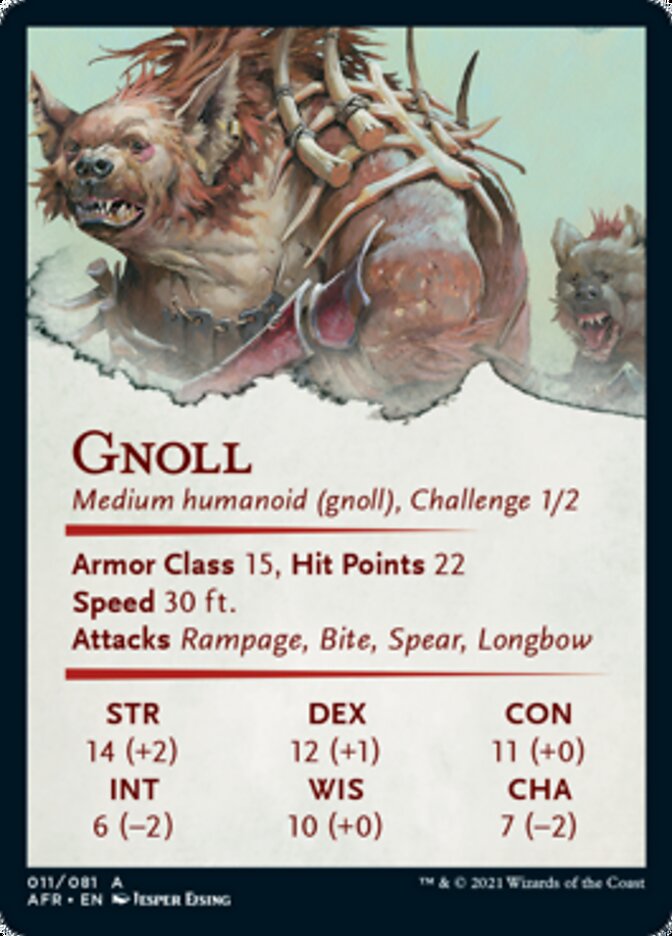 Gnoll Art Card (Gold-Stamped Signature) [Dungeons &amp; Dragons: Adventures in the Forgotten Realms Art Series] 