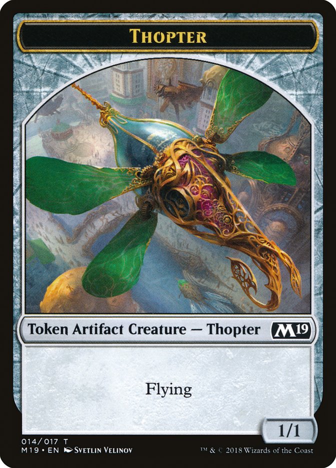 Goblin // Thopter Double-Sided Token (Game Night) [Core Set 2019 Tokens] 