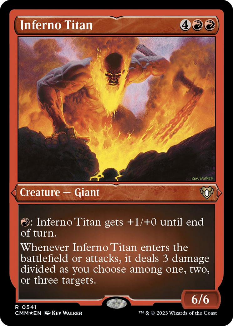 Inferno Titan (Foil Etched) [Commander Masters] 