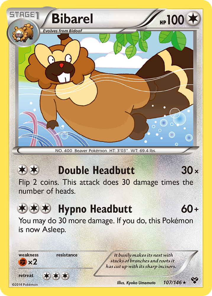 Bibarel (107/146) [XY: Base Set] 