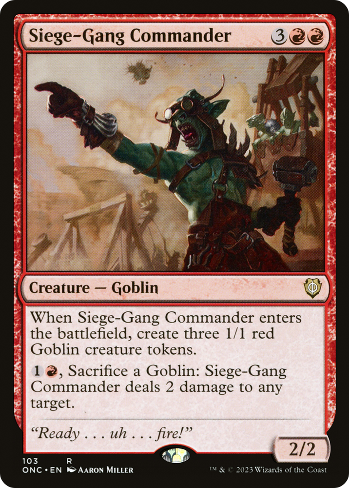 Siege-Gang Commander [Phyrexia: All Will Be One Commander] 