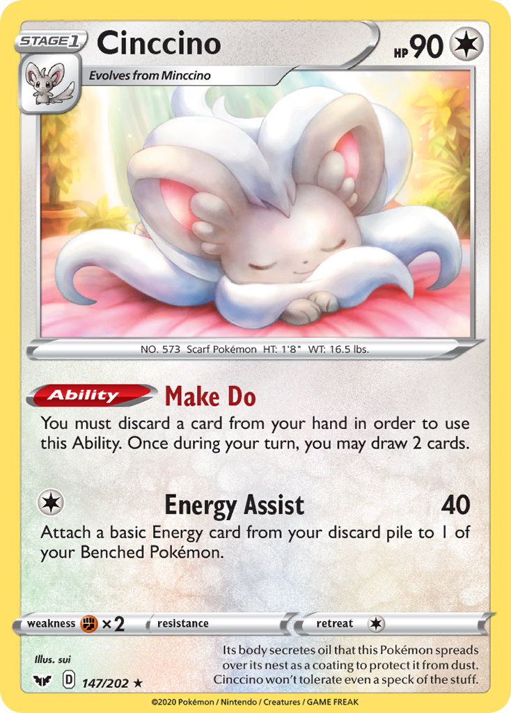 Cinccino (147/202) [Sword & Shield: Base Set] 