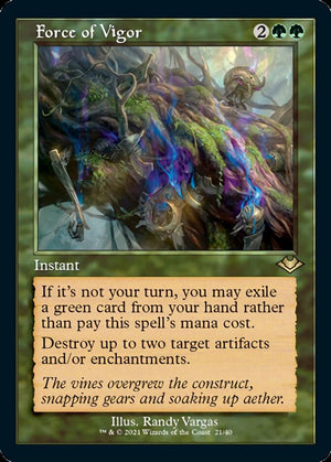 Force of Vigor (Retro Foil Etched) [Modern Horizons] 