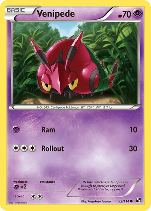 Venipede (52/114) [Black &amp; White: Base Set] 